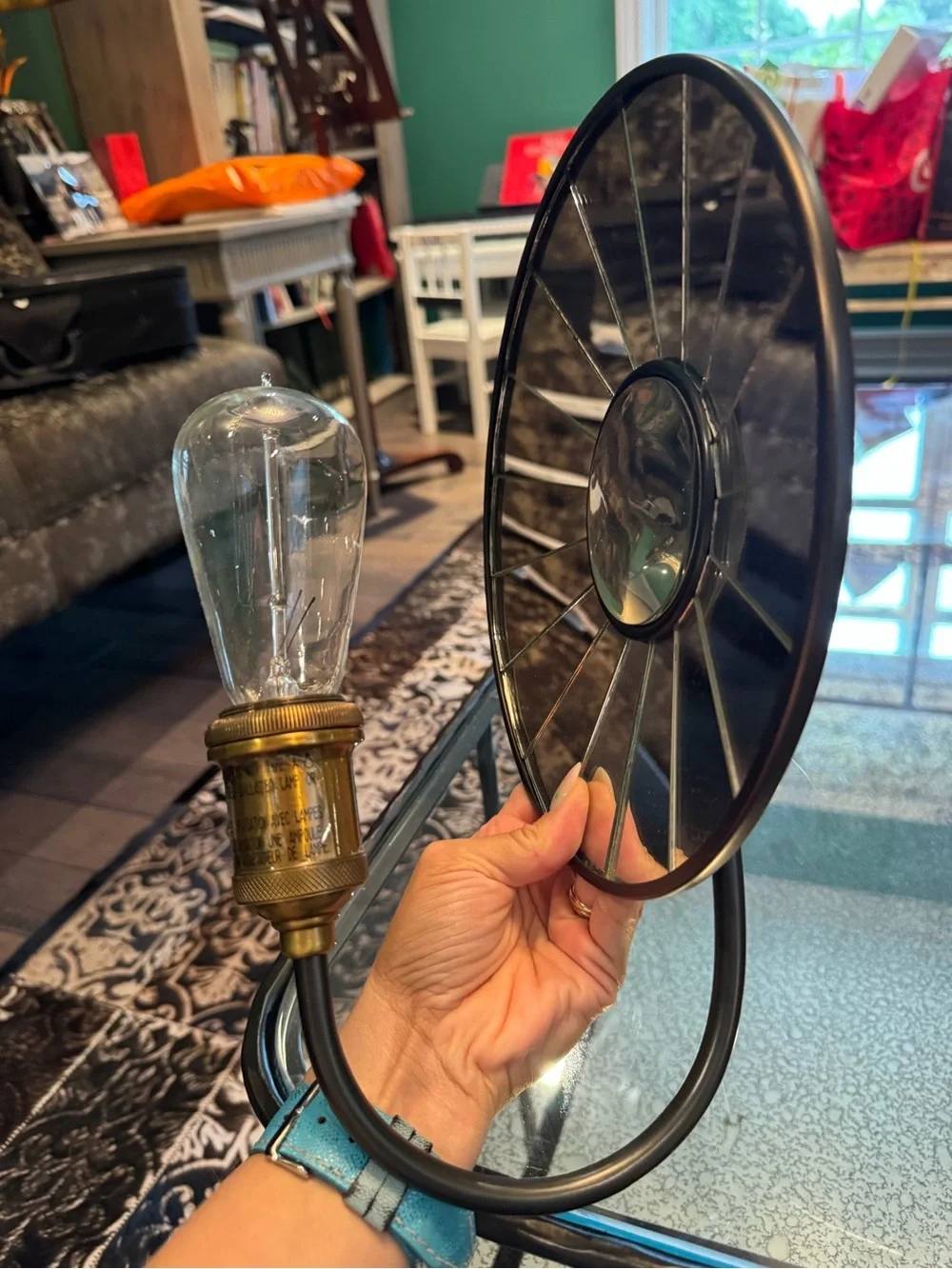 Restoration Hardware Edison Style wall scone glass Decorative Reflector